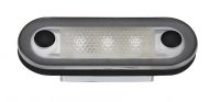 ECLAIRAGE COURTOISIE OBLONG INOX (STAINLESS STEEL), 3 LED, BLEU, 12V
