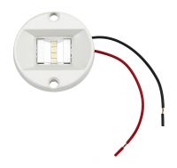 FEUX POUPE NAVIGATION, BOITIER BLANC ROND, 6 LED, 12 V